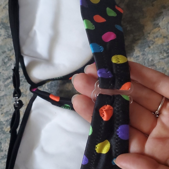 Bikini- black with rainbow polka dots - Picture 5 of 7